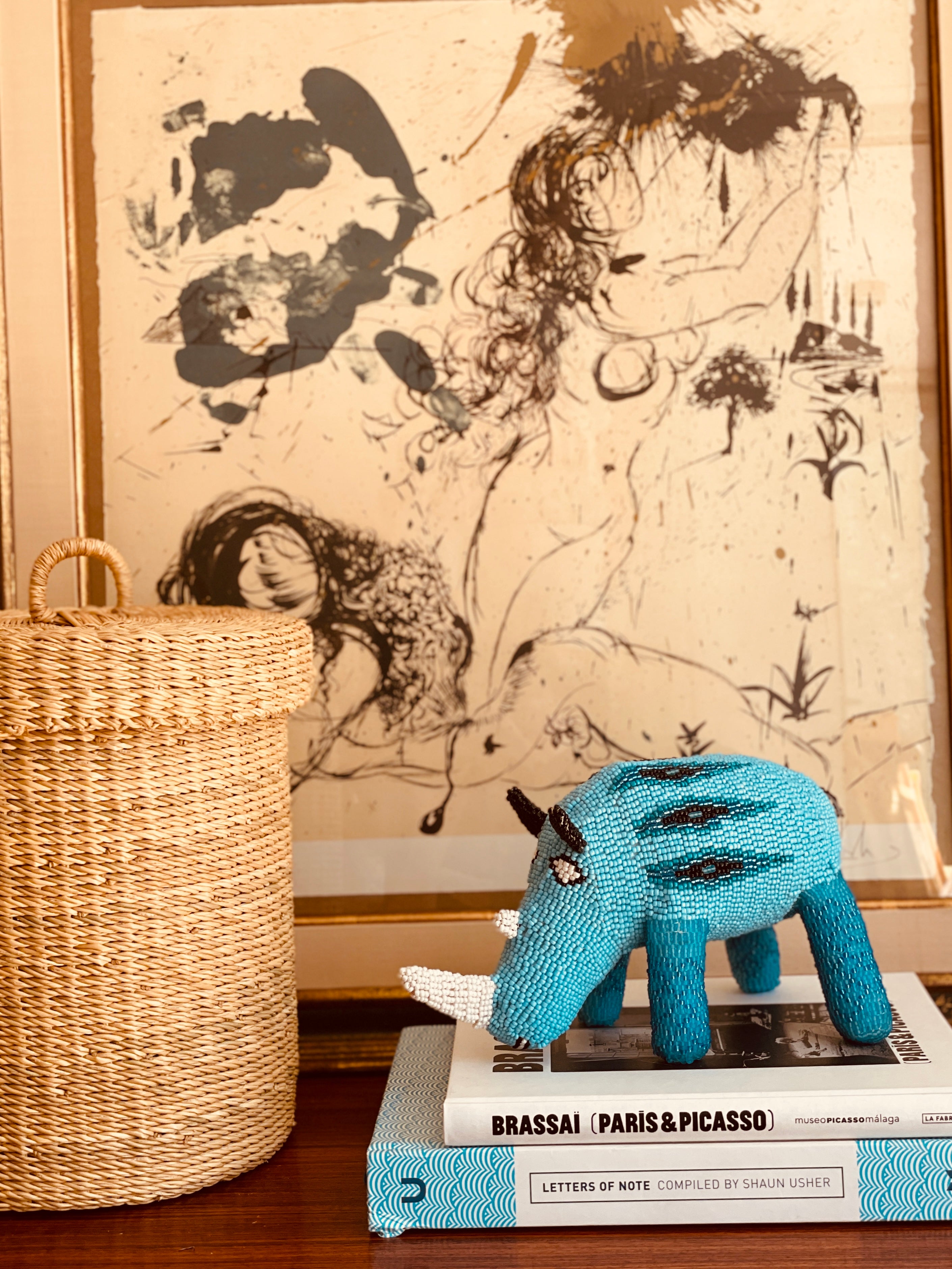 Kunstobjekt - Nashorn klein 🦏 in Variante von Artwork - Lovely Marie Boutique, kaufen in der Schweiz